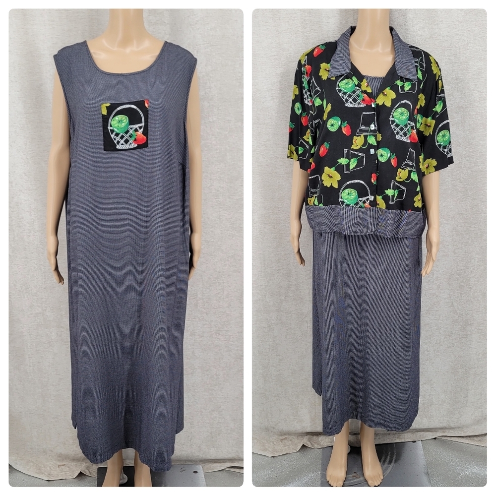 Stylish Women's Dress Set in Black and Gray